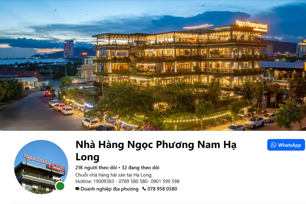 Thông báo thay đổi tên Fanpage chính thức của Nhà hàng Ngọc Phương Nam Hạ Long. Cập nhật thông tin mới nhất để kết nối và tương tác cùng chúng tôi.