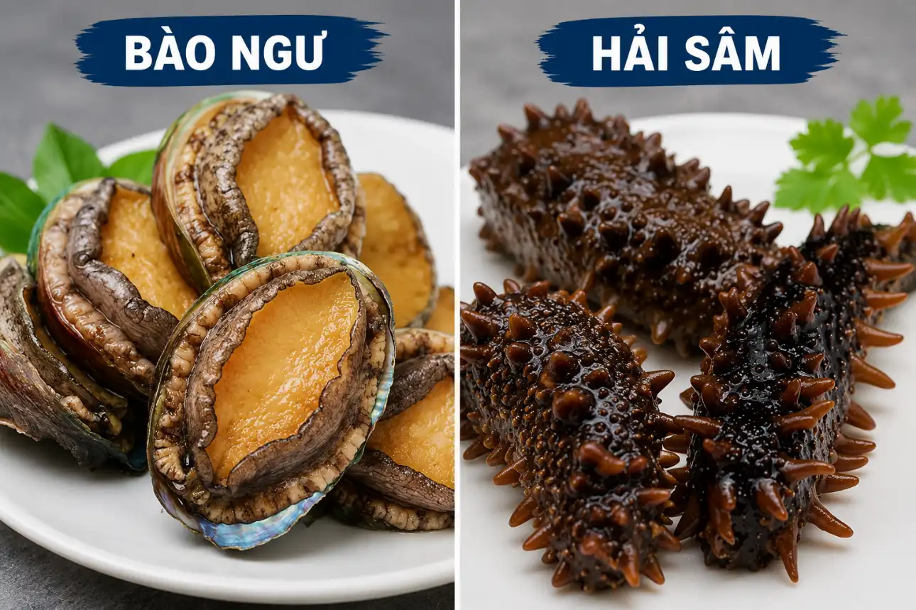 So sánh và phân biệt bào ngư với hải sâm